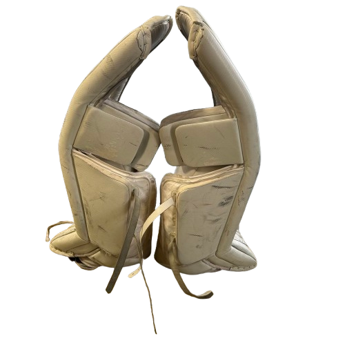 CCM Premier II - Jambières de gardien de but Pro Stock d'occasion (blanc/rouge/noir)
